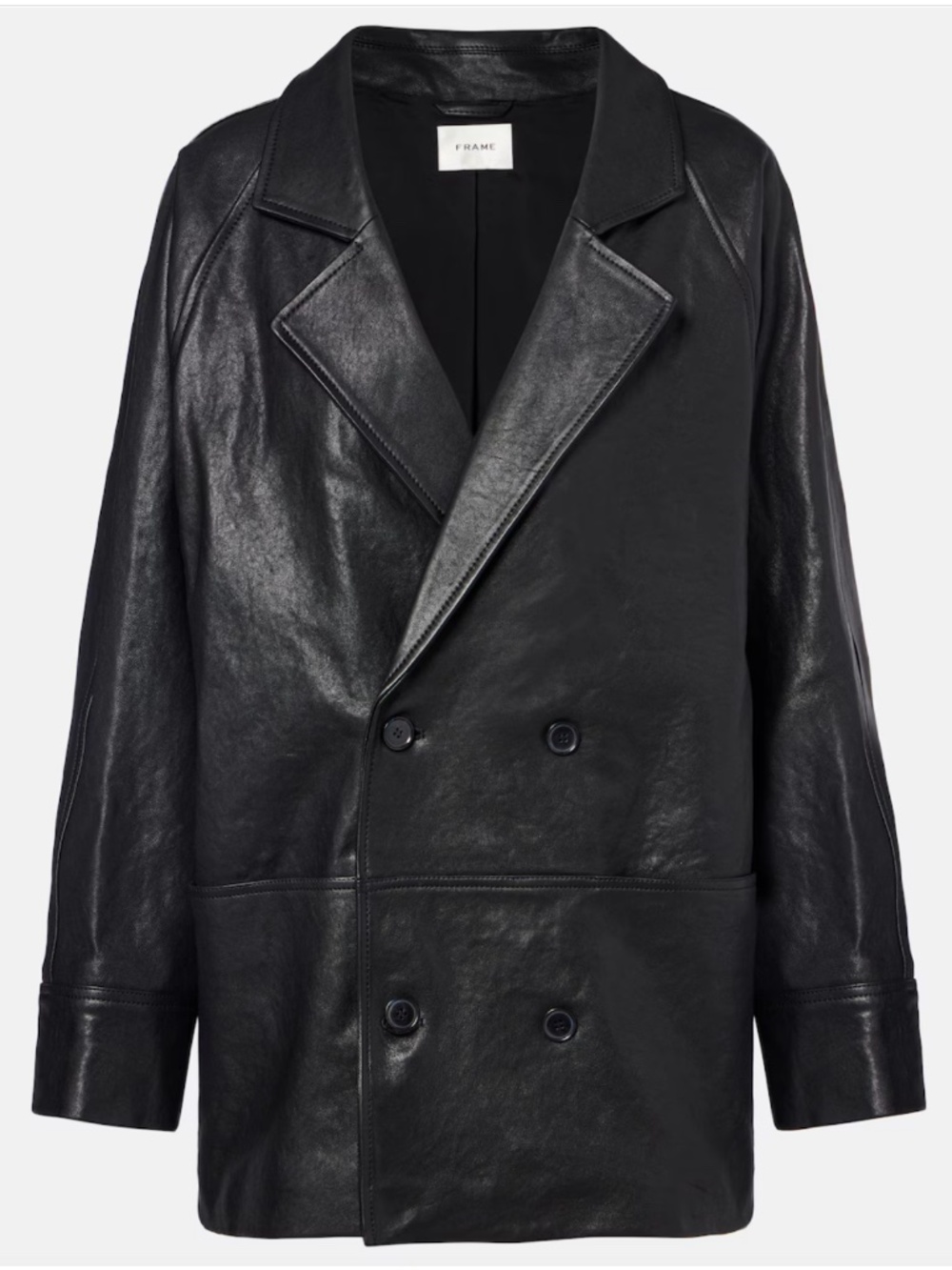 Frame Oversized leather jacket